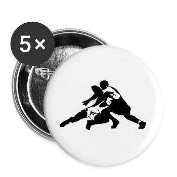 RINGEN - Buttons groß 56 mm (5er Pack) - Weiß - Vorne
