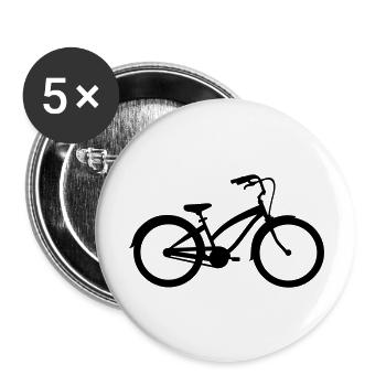 Bicycle bike - Buttons large 2.2''/56 mm (5-pack) - white - Front