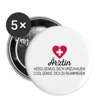 Doctor - Buttons large 2.2''/56 mm (5-pack) - white - Front