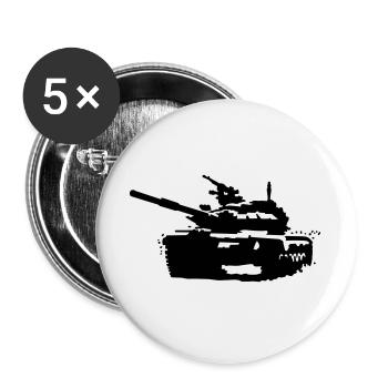 Tank T-90 - Lot de 5 grands badges (56 mm) - blanc - Devant