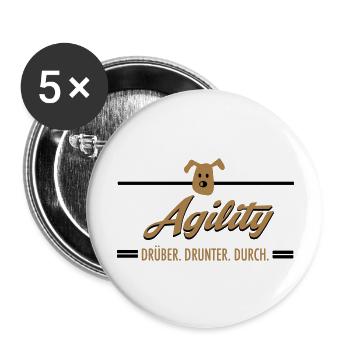 Agility - Buttons groß 56 mm (5er Pack) - Weiß - Vorne