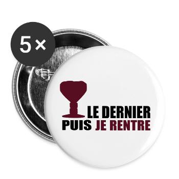 dernier Orval puis je rentre - Lot de 5 grands badges (56 mm) - blanc - Devant