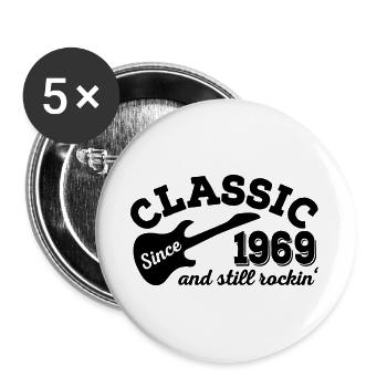 1969 - Buttons groß 56 mm (5er Pack) - Weiß - Vorne