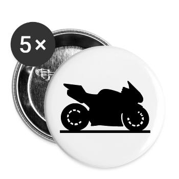 motorrad_f1 - Buttons groß 56 mm (5er Pack) - Weiß - Vorne