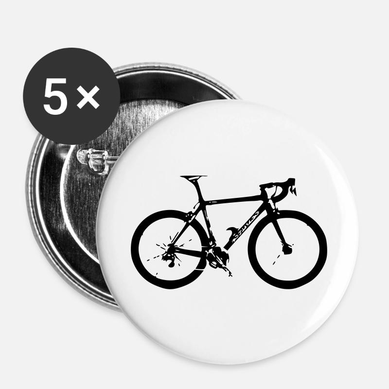 bike - Buttons groß 56 mm (5er Pack) - Weiß