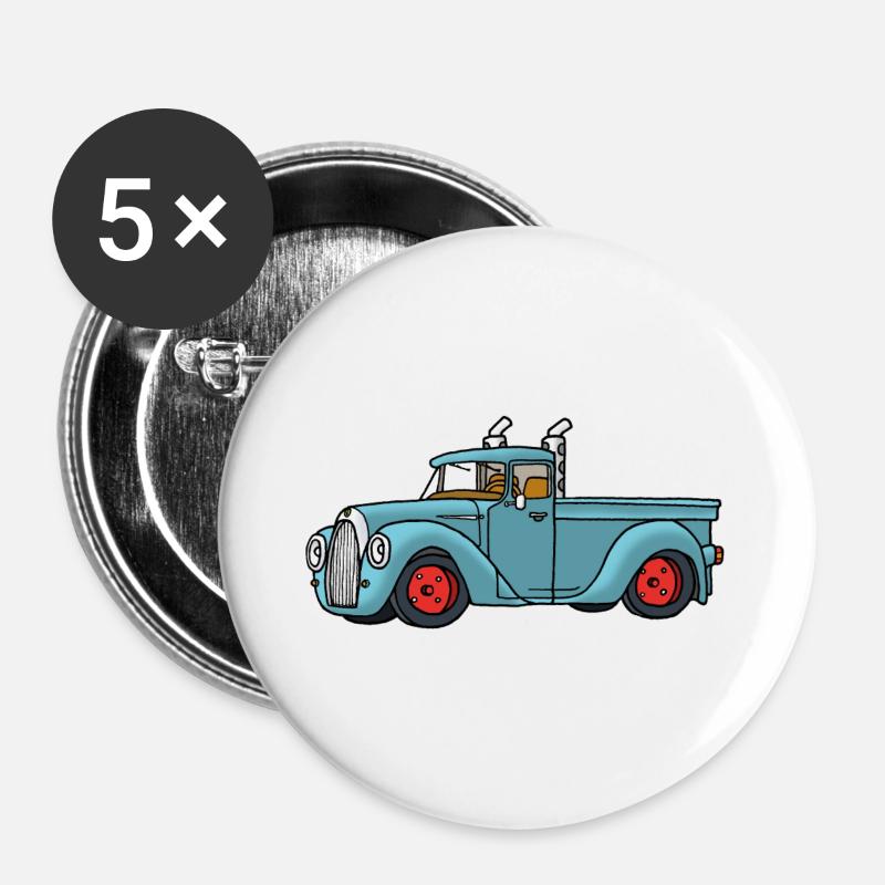 Pick Up - Buttons large 2.2''/56 mm (5-pack) - white