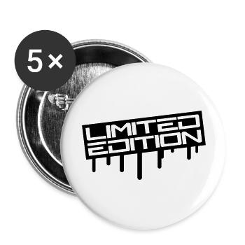 Limited Edition Graffiti Logo - Buttons groß 56 mm (5er Pack) - Weiß - Vorne