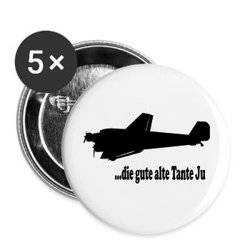 Tante Ju - Lot de 5 grands badges (56 mm) - blanc - Devant