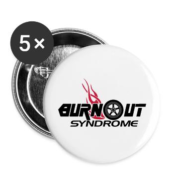 Burnout syndrome - Buttons groß 56 mm (5er Pack) - Weiß - Vorne
