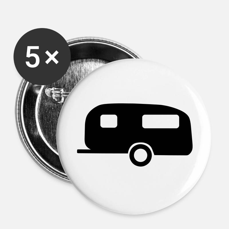 Caravan - Buttons large 2.2''/56 mm (5-pack) - white