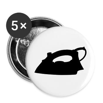Bügeleisen - Buttons groß 56 mm (5er Pack) - Weiß - Vorne