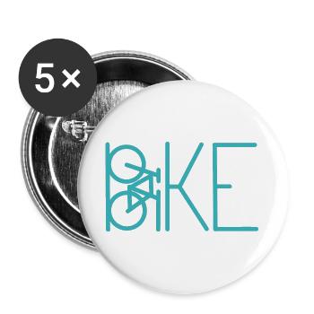 Teal Bicycle Lines Minimal Art - Buttons large 2.2''/56 mm (5-pack) - white - Front
