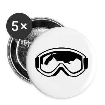 skibrille - Buttons groß 56 mm (5er Pack) - Weiß - Vorne