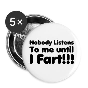 Fart - Buttons large 2.2''/56 mm (5-pack) - white - Front