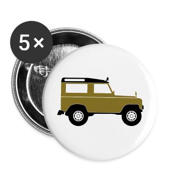 Sports Utility Vehicle SUV - Buttons large 2.2''/56 mm (5-pack) - white - Front