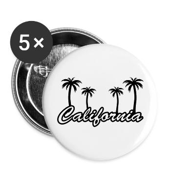 california2 - Buttons groß 56 mm (5er Pack) - Weiß - Vorne