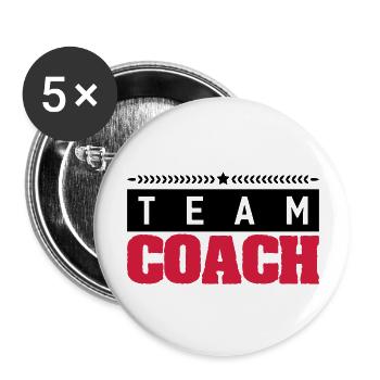 team_coach_vo2 - Buttons groß 56 mm (5er Pack) - Weiß - Vorne