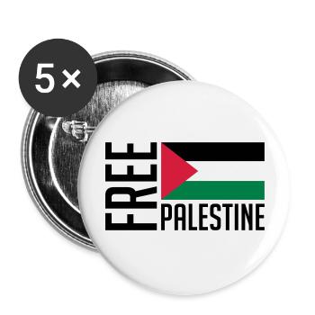 free_palestine_pa3 - Buttons groß 56 mm (5er Pack) - Weiß - Vorne