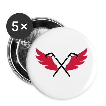 Golf - Lot de 5 grands badges (56 mm) - blanc - Devant