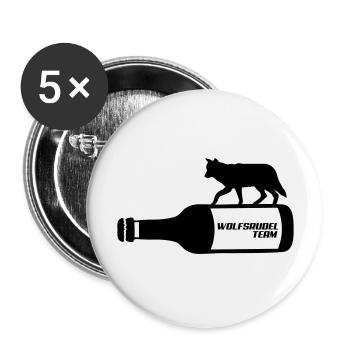 wolfsrudel_team - Buttons groß 56 mm (5er Pack) - Weiß - Vorne