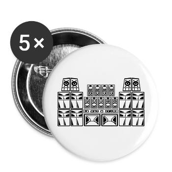 free party sound system - Buttons large 2.2''/56 mm (5-pack) - white - Front