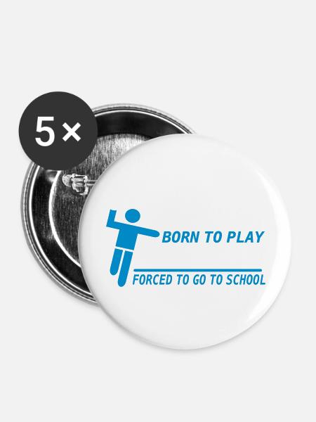 Handball - Buttons groß 56 mm (5er Pack) - Weiß