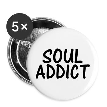 soul addict - Buttons large 2.2''/56 mm (5-pack) - white - Front