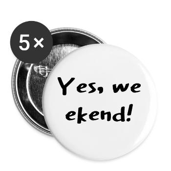 oui on peut week-end - Lot de 5 grands badges (56 mm) - blanc - Devant