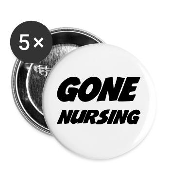 Krankenschwester / Mediziner / Doctor / - Buttons groß 56 mm (5er Pack) - Weiß - Vorne