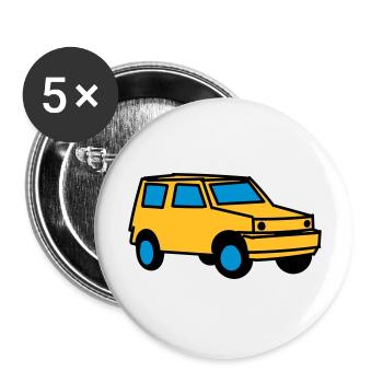 Auto - Buttons groß 56 mm (5er Pack) - Weiß - Vorne