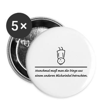 anderer Blickwinkel - Buttons groß 56 mm (5er Pack) - Weiß - Vorne