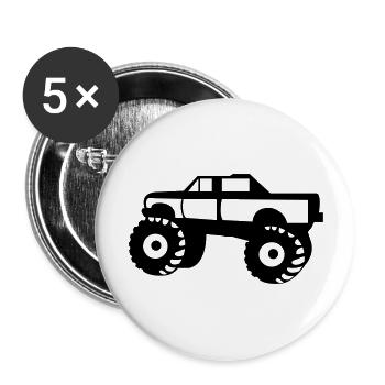truck_01 - Buttons groß 56 mm (5er Pack) - Weiß - Vorne