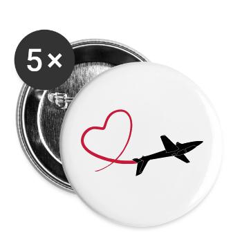 Kunstflug aerobatic Fox - Buttons large 2.2''/56 mm (5-pack) - white - Front