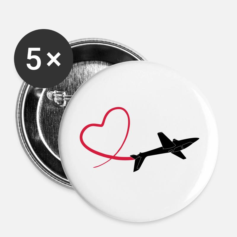 Kunstflug aerobatic Fox - Buttons large 2.2''/56 mm (5-pack) - white