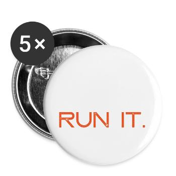 Führe es aus. - Buttons groß 56 mm (5er Pack) - Weiß - Vorne