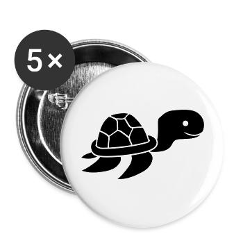 schwarz klein junges baby unterwasser schwimmen ta - Buttons groß 56 mm (5er Pack) - Weiß - Vorne