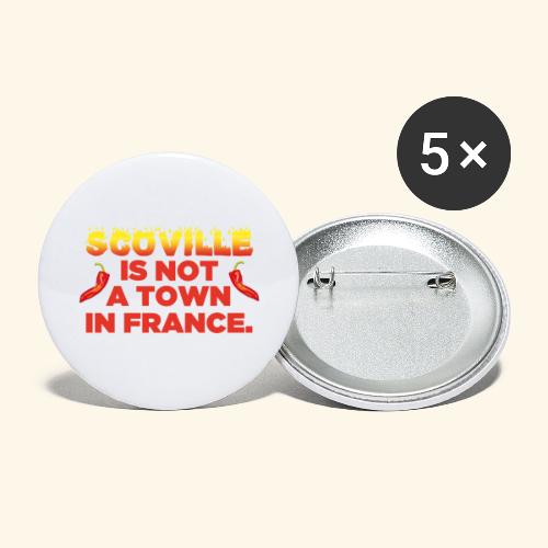 Chili T-Shirt Scoville is not a town in France - Buttons groß 56 mm (5er Pack)