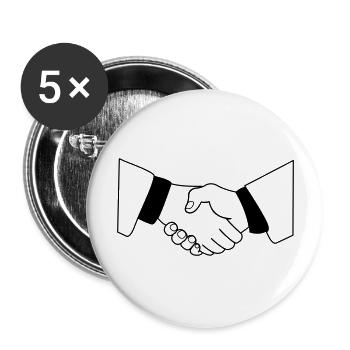 handshake_01 - Buttons groß 56 mm (5er Pack) - Weiß - Vorne