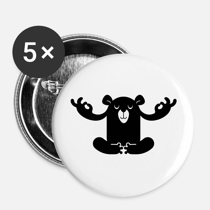 yoga - Buttons large 2.2''/56 mm (5-pack) - white