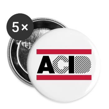 ACID - Buttons large 2.2''/56 mm (5-pack) - white - Front