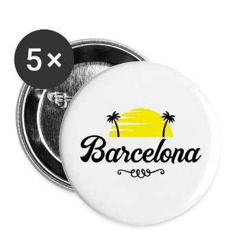 barcelona sunset - Buttons groß 56 mm (5er Pack) - Weiß - Vorne
