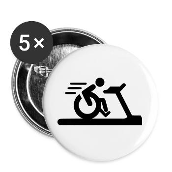 Wheelchair fitness # - Buttons large 2.2''/56 mm (5-pack) - white - Front