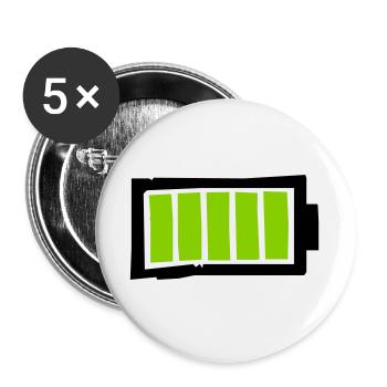 Batterie - Buttons groß 56 mm (5er Pack) - Weiß - Vorne