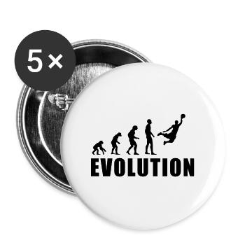 EVOLUTION BASKET gift basketball - Buttons large 2.2''/56 mm (5-pack) - white - Front