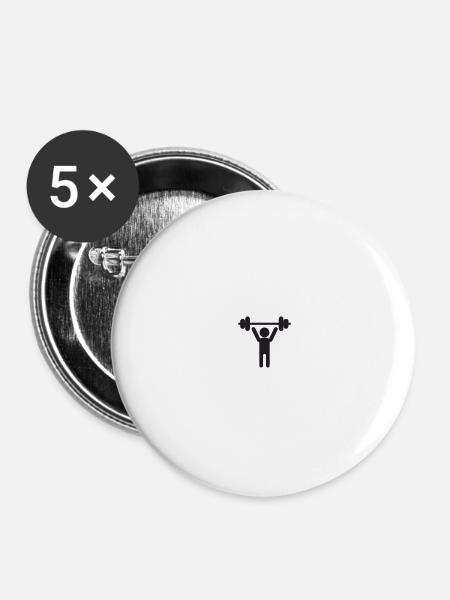 Lifting Weights - Buttons large 2.2''/56 mm (5-pack) - white