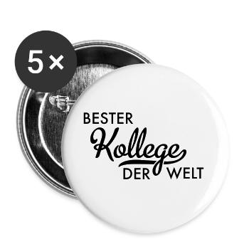 bester kollege - Buttons groß 56 mm (5er Pack) - Weiß - Vorne