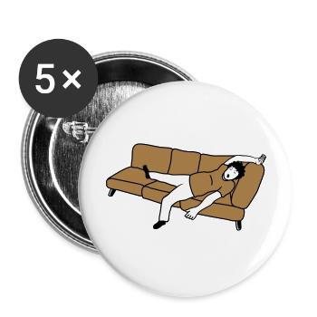 Sleeping man couch - Buttons large 2.2''/56 mm (5-pack) - white - Front