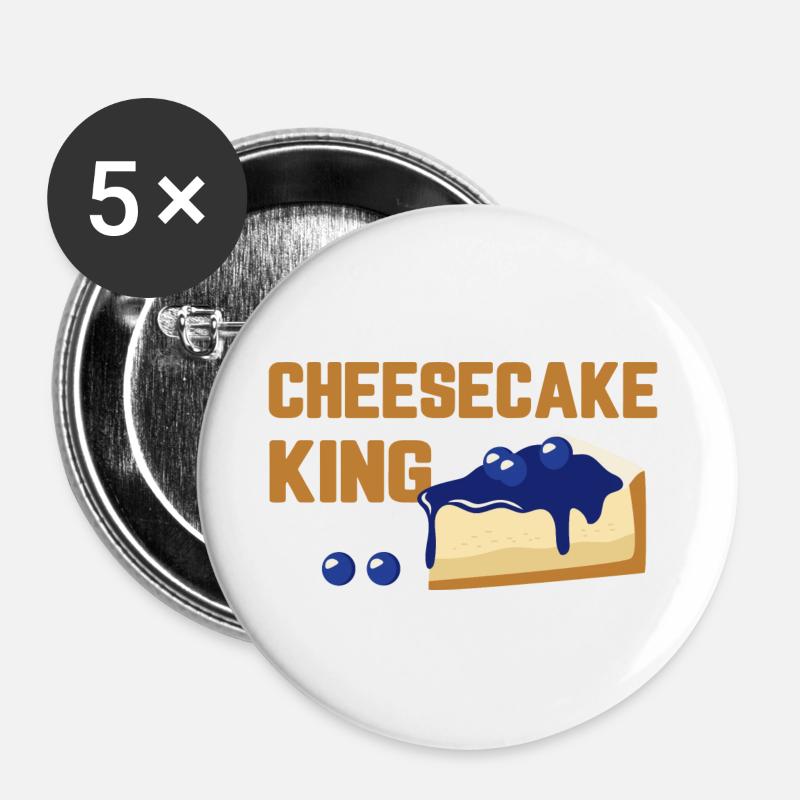 Cheesecake Cheesecake King - Buttons large 2.2''/56 mm (5-pack) - white