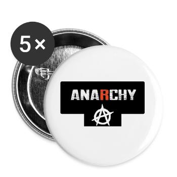 Anarchy - Buttons large 2.2''/56 mm (5-pack) - white - Front