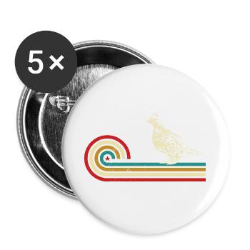 Grouse Slayer Shirt Retro Grouse Bird Hunting T Sh - Buttons large 2.2''/56 mm (5-pack) - white - Front